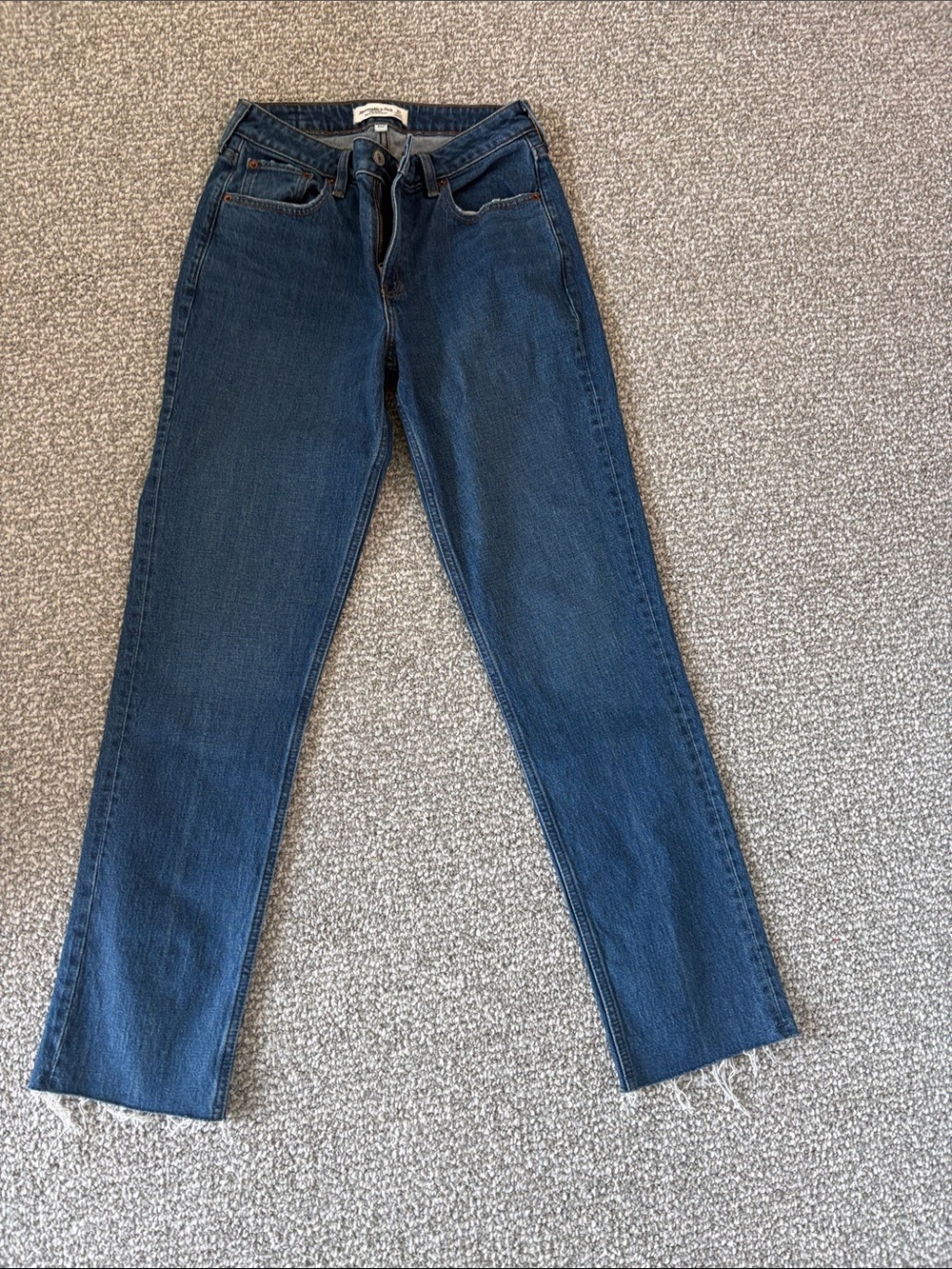 Abercrombie & Fitch Dark Blue Straight Leg Jeans